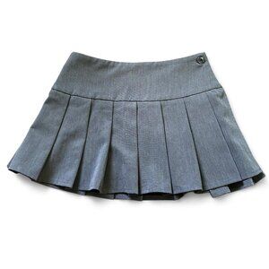 motel rocks y2k casini pleated micro mini schoolgirl tennis wrap skirt in charco
